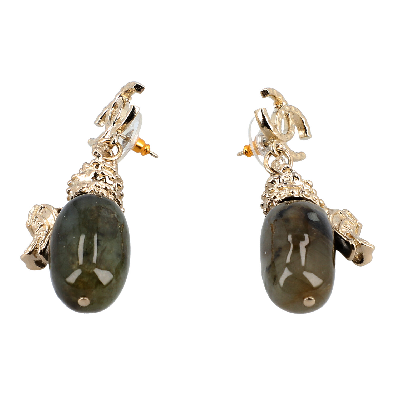 CHANEL Ohrstecker "Labradorite Dragon Drop Earrings", Koll. 2010. - Image 3 of 3