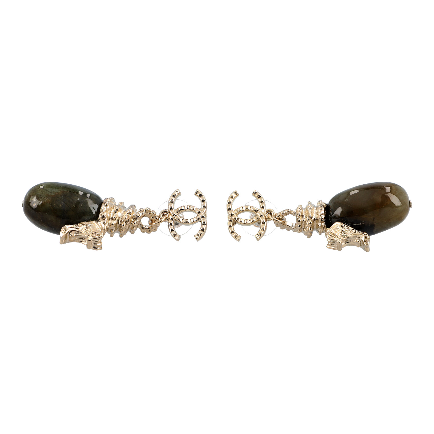 CHANEL Ohrstecker "Labradorite Dragon Drop Earrings", Koll. 2010. - Image 2 of 3