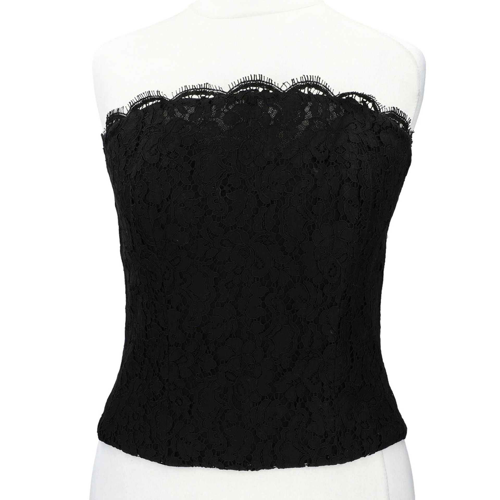 CHANEL Spitzen-Bustier, Gr. 36.