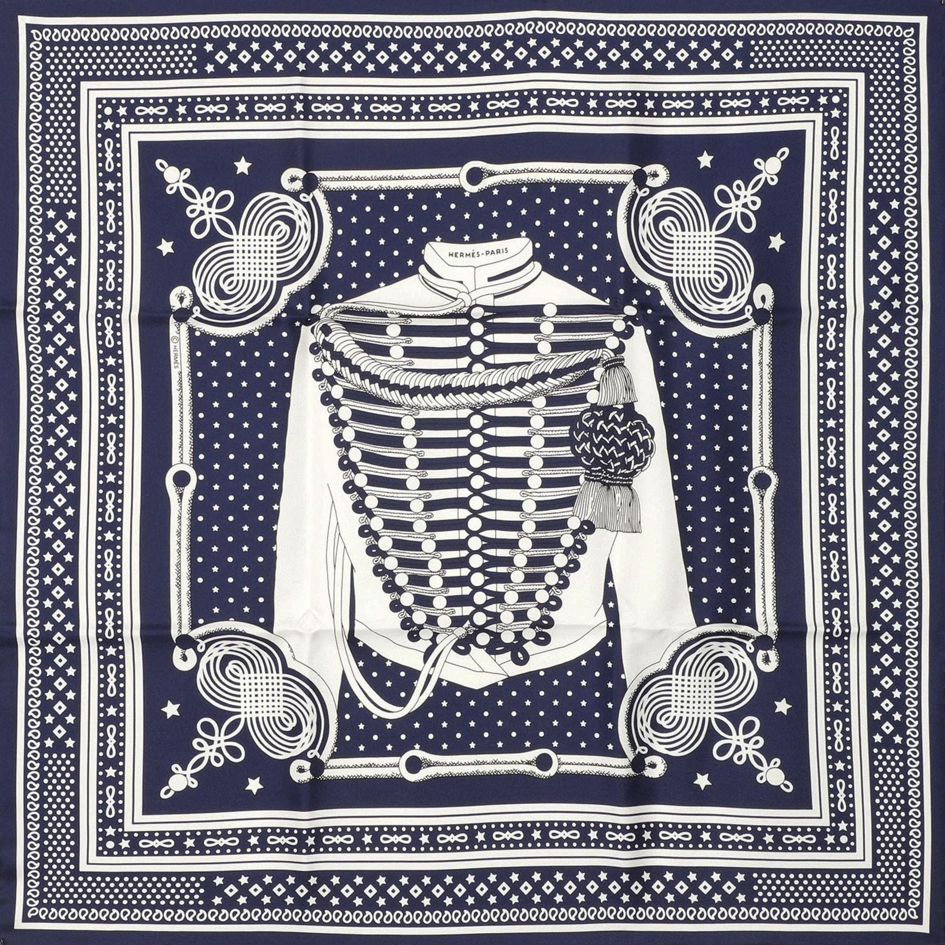 HERMÈS Seidencarré "BANDANA-BRANDEBOURG", akt. NP.: 225,-€.