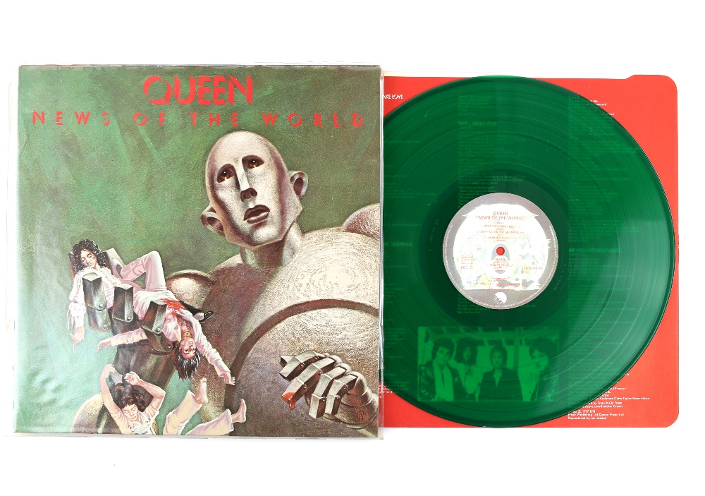 Queen News of The World Vinyl LP album on green vinyl from 1977, EMA