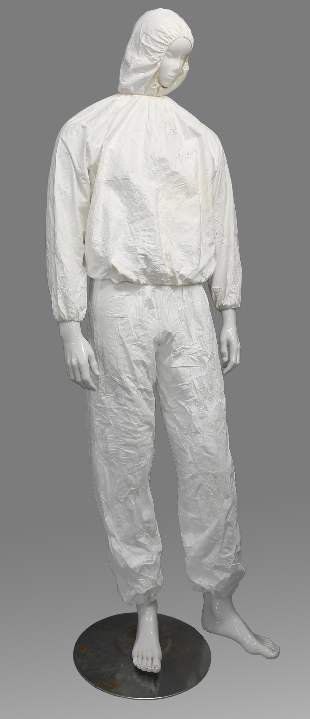 Queen - Radio Ga Ga - A white paper suit consisting of a long-sleeve pullover, trousers, and