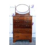 Early 20th century mahogany dressing chest