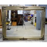 Silver framed wall mirror - 120 x 148 cm