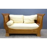 20th century mahogany sleigh bed/cot