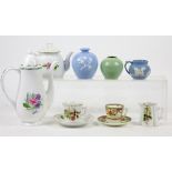 Collection of items including a Denby bowl and tureen, blue Jasperware, Poole pottery, etc