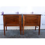 Pair of mahogany bedside cabinets