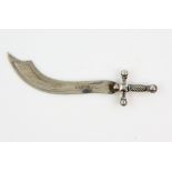 Scimitar sword form silver bookmark, Birmingham 1912