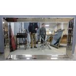 Large wall mirror, with mirrored frame - 111 x 187 cm