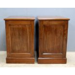 Pair of mahogany bedside cupboards,
