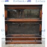 Oak Globe-Wernicke two section bookcase,