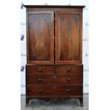 19th century Mahogany linen pressSold of behalf of Cystic Fibrosis care at Frimley Park