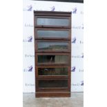 Stained oak Globe-Wernicke style six section bookcase,
