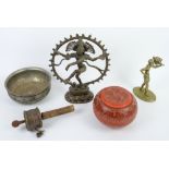 Indian bronze dancing Shiva, Asian metal ware