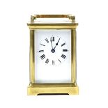 Brass and glass carriage clock