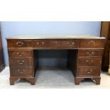 Mahogany pedestal desk