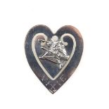 Webster sterling silver witch mounted heart shaped bookmark