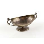 Elkington and Co silver two handled bowl each in the form of a mythical beast, possible dragons,