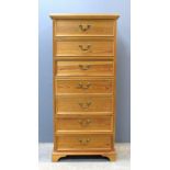 Pine chest of seven drawers