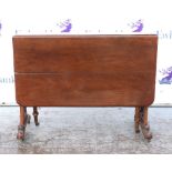 19th century mahogany Sutherland table with fret carved ends