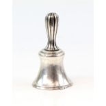 Novelty Victorian silver paper weight in the form of a table bell, London 1884