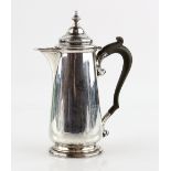 Edwardian silver hot water pot by Herbet and Frank Barker, Chester 1907