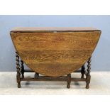 Oak gateleg table,