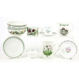 Collection of Portmeirion including mugs and plates, a Staffordshire figure of a Scottish couple,