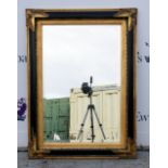 Gilt frame wall mirror and fire screen