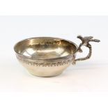 Bird handled 900 grade silver cup/taste du vin