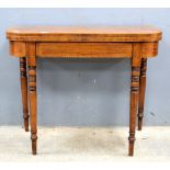 19th Century mahogany folding card table