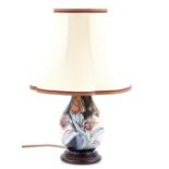 Moorcroft table lamp Tulip design, 23cm high .