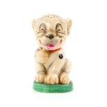 Royal Worcester pepper in the form of Bonzo the dog, puce marks and model number 2855 to base, 8cm.