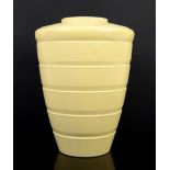 Keith Murray for Wedgwood, a ribbed vase of tapering form, stamped marks to base, 19.5 cm .