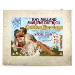 Golden Earrings (1947) - Original hand painted poster artwork, starring Ray Milland and Marlene