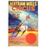 Bertram Mills Circus, Olympia - 'Ferroni Juggler on Horse-back' (1937), original hand painted poster