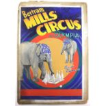 Bertram Mills Circus, Olympia - 'Grindl's Elephants' playing skittles, original hand painted