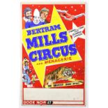 Bertram Mills Circus and Menagerie - 'Studded with Stars from Olympia London', original hand painted