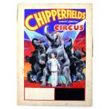 Chipperfields Europe's Greatest Circus - Boy trainer with elephants, original hand painted poster