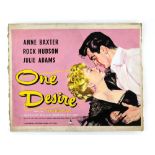 One Desire (1952) - Original hand painted poster artwork, starring Anne Baxter and Rock Hudson, on