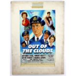 Out of the Clouds (1955) - Original hand painted poster artwork, starring Anthony Steel and directed