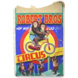 Robert Bros. Circus and Menagerie - Hip Hip Zooray, original hand painted poster artwork, on