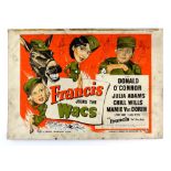 Francis Joins The Wacs (1954) - Original hand painted poster artwork, starring Donald O'Connor and