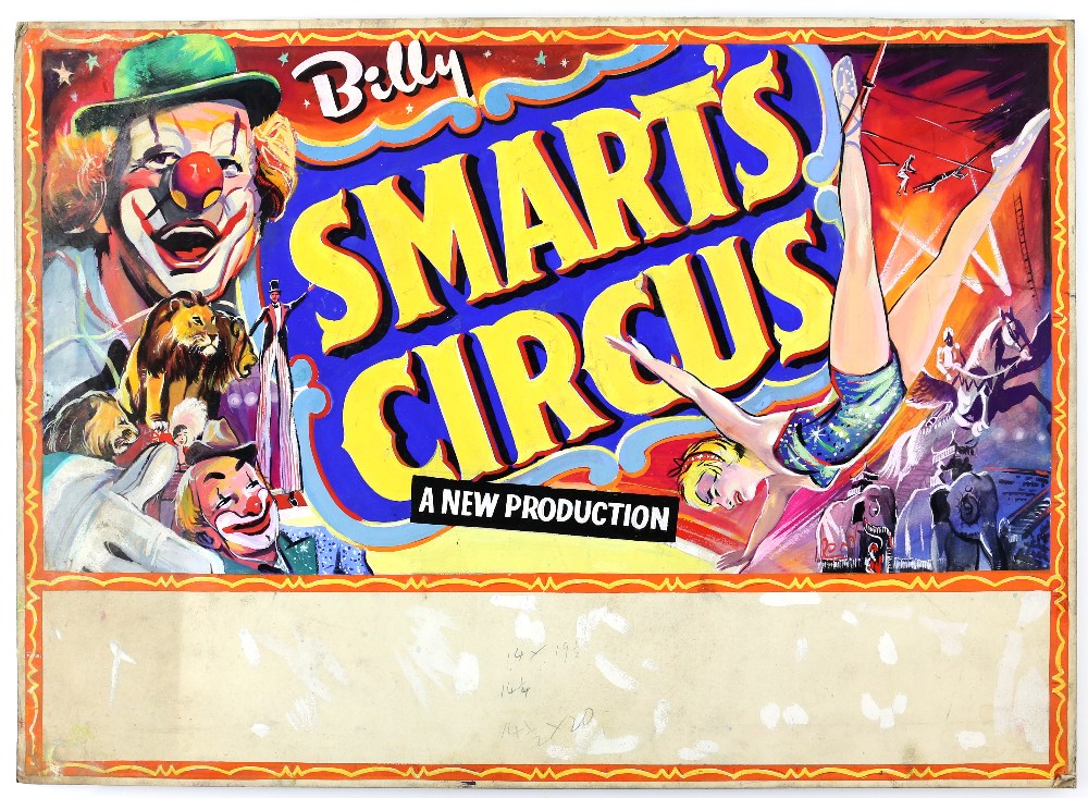 Billy Smart's Circus, 'A New Production', featuring clowns, lions and elephants., original hand