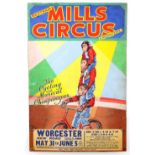 Bertram Mills Circus and Menagerie 'The Cycling and Musical Chimpanzees', with Worcester details for