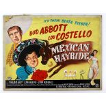 Mexican Hayride (1948) - Original hand painted poster artwork, starring Bud Abbott and Lou Costello,