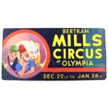 Bertram Mills Circus at Olympia - Featuring three clowns, original hand painted poster artwork, on