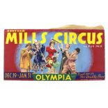 Bertram Mills Circus and Fun Fair - A clown band, original hand painted poster artwork, on board, 63