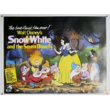 50 British Quad size film posters including Walt Disney's Snow White and Seven Dwarfs, Sweeney /