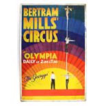 Bertram Mills Circus at Olympia - 'The Georgys' (acrobats), original hand painted poster artwork, on